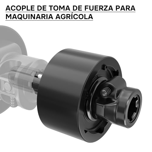 Miniatura 2 de Wiltec Acople Giratorio Toma De Fuerza 201mm 1 3 8 Macho Hembra, Eje Multidentado 6 Dientes, Máx. 2400nm