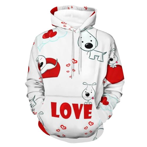 Hoodie Ballon Chien - Sweats À Capuche Manche Longue Pull Homme Femme