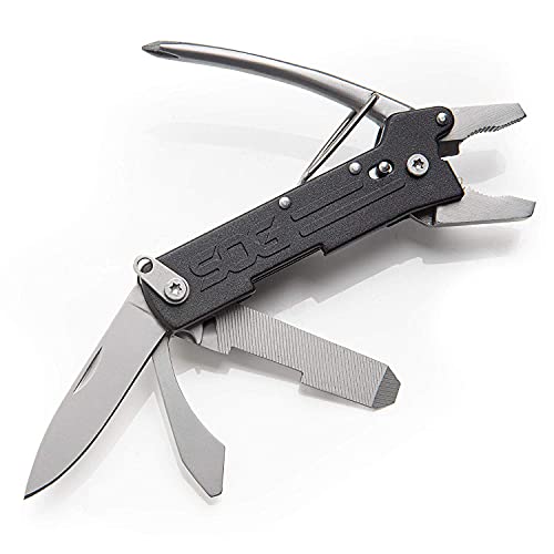 SOG EDC Mini Multitool Pocket Knife – Micro Toolclip Small Multi Tool with Screwdriver, Pliers, Keychain Bottle Opener and Pocket Clip (TC1001-CP)