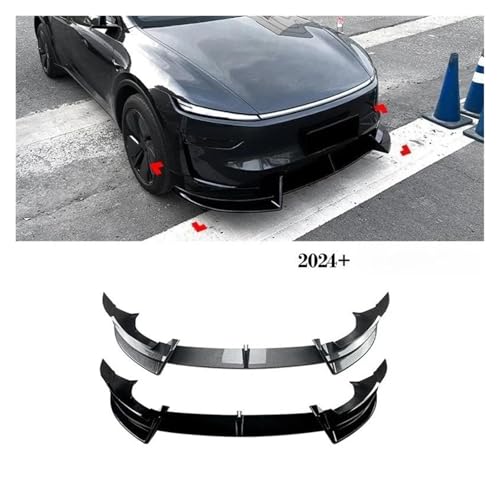 Diffuseur de pare-chocs avant Tesla Model Y 2024+ spoiler noir - 4