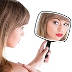 ForPro Professional Collection Premium Hand Mirror with Handle, 6.3" W x 9.6" L, Multi-Purpose Handheld Mirror with Distortion-Free Reflection, Black - Image 5