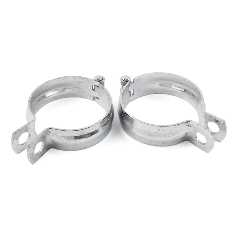 CNxinn10 Motorcycle Turn Signal Light Indicator Mount Bracket Holder, 2pcs Modified Front Fork Clamp Chrome for motorcyle with 52MM-60MM fork Tube Metal