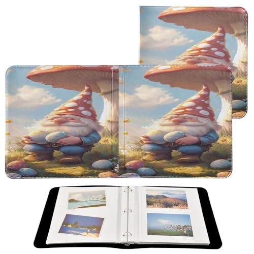 Álbum de Fotos DIY Auto adhesivo Scrapbook con diseño de Gnomos de Pascua bajo hongo, 3 anillos, 40 páginas, 8x10 para recuerdos miniatura 2