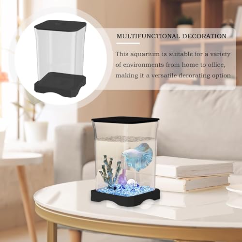 Aquarium avec éclairage LED sécurisé pour poissons Betta - 3