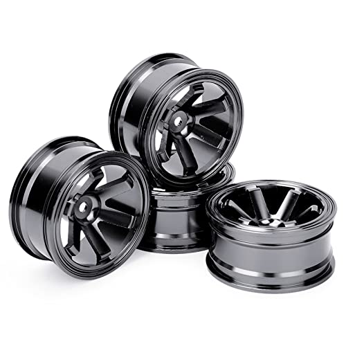 Jantes alu 1/10 RC drift noires en alliage anodisé haute résistance