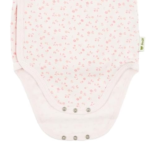 Steiff Wickelbody kurzarm EU Größe 80 heavenly pink, Mädchen Wickelbody, langarm Body für Babys, Wickel-Strampler Einteiler, weicher und bequemer Strampelanzug, waschmaschinenfest
