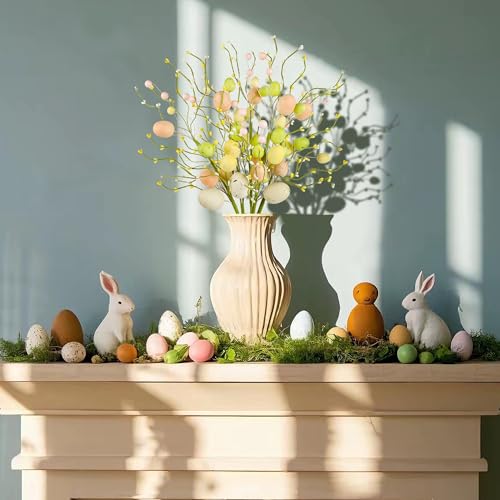 DRDUDU-Easter-Decorations-for-Home-5-Pcs-Easter-Picks-Decor-22-Inch-Pastel-Eggs-Branches-Stems-Spring-Decor-Artificial-Speckled-Egg-Floral-Picks-for-Table-Centerpiece-DIY-Vase-Filler DRDUDU Easter Decorations for Home 5 Pcs Easter Picks Decor 22 Inch Pastel Eggs Branches Stems Spring Decor Artificial Speckled Egg Floral Picks for Table Centerpiece DIY Vase Filler