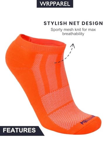 Cotton Mens Low Ankle Athletic Socks Moisture Wicking Running Gym Yoga Workout - 3 & 6 Pairs (6-8/8-10/10-13)3