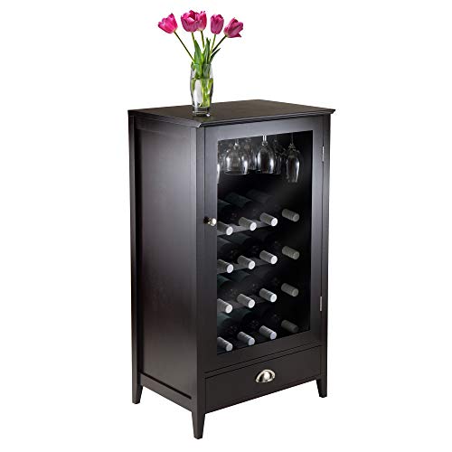 Winsome Wood 20-Bottle Shelf Modular Bordeaux Wine Cabinet #TOP4