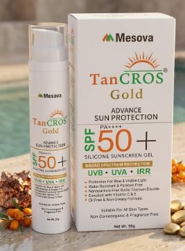 Image of Tancros Gold Silicon Sunscreen Gel SPF 50+ PA++++,50Gm