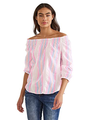 STREET ONE Damen A343993 Sommerbluse, Off White, 38 EU