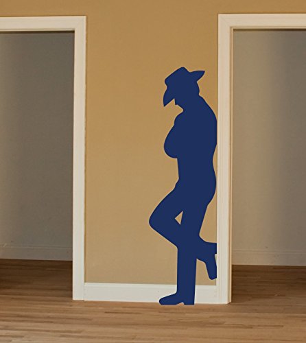 Calcomanía de vinilo cowboy silueta para pared miniatura 5