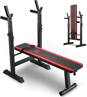 Hop-Sport Indoor Foldable Weight Bench HS-1080 With Barbell Weight Rack