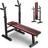 Hop-Sport 1080 halterbank met halterhouder, drukbank, trainingsbank, inklapbaar