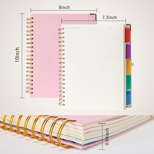 Cahier à spirale B5 couverture rigide imperméable grand carnet de notes 300 pages lignées - 3