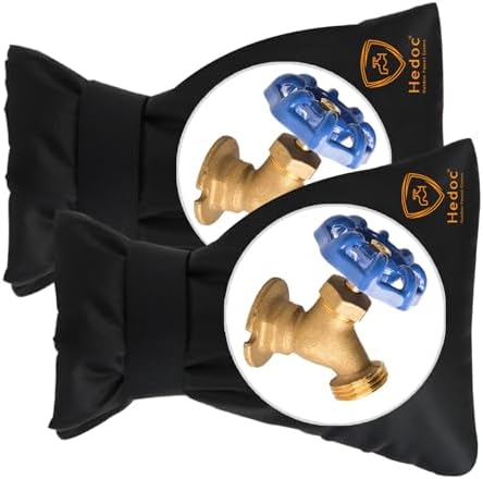 Hedoc Pro Outdoor Faucet Covers for Winter Freeze Protection, 2 Pack 6'' W x 8.2'' H Winter Faucet Insulation Cover Socks, Hose Bib Covers for Winter (Faucet Cover 2 Pack)