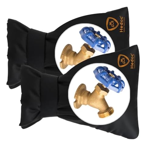 Hedoc Pro Outdoor Faucet Covers for Winter Freeze Protection, 2 Pack 6" W x 8.2" H Winter Faucet Insulation Cover Socks, Hose Bib Covers for Winter Cover