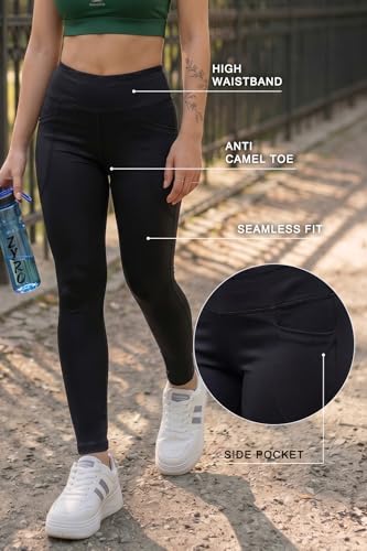 Image of JUNEBERRY Women's Solid Spandex Skinny Fit Activewear Legging | Stretchy, Lightweight & Comfortable for Gym Colors: Black, Navy, Light Grey, Sage, Cocoa, Wine, Mauve.