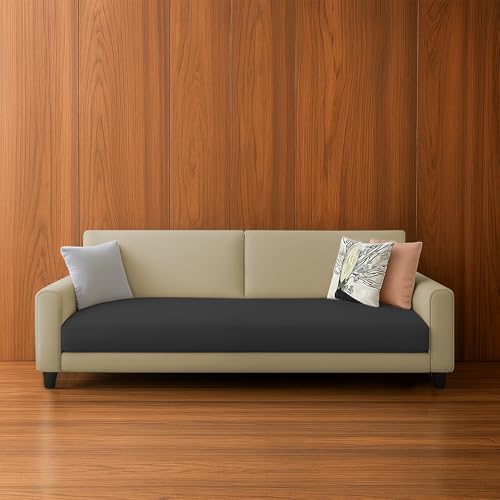 Image of Kathleen 3 Seater Sofa Set for Living Room - Foldable Convertible Couch Furniture for Home, Office or Guest Use, Modern Designer Stylish Comfortable (Cream Black)