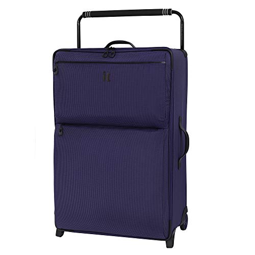 it luggage World's Lightest Los Angeles Softside Upright, Queen Purple, Checked-Large 33-Inch