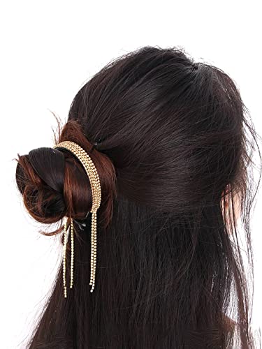 Rhinestone Crystal Claw Clips for Hair, Elegant Design