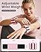 Fuelion Pilates Ring Set, Magic Circle Yoga Ring, Pilates Ball, Adjustable Ankle Wrist Weights, Resistance Bands, Mini Ball, Pilates Starter Kit for Strength, Workout Guide Included (Pink, Large-Pro)