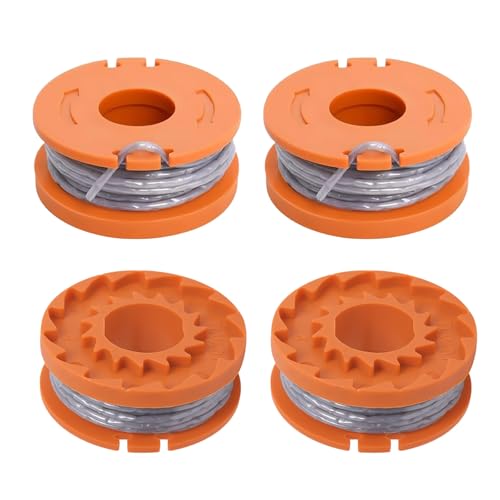 CHIHOLEN Strimmer Spool Compatible with WX150 Replacement Strimmer Wire for Mac Allister MGTP18Li / McGregor MCT2X1825 / Qualcast/Worx/Spear & Jackson line trimmer 1.65mm 10ft Length (4 Spool)