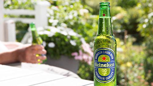 Heineken 0.0% Non-Alcoholic Beer (Alcohol Free), 11.2 fl oz (12 Glass Bottles)