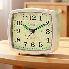 Lamisola Battery Analog Travel Alarm Clock, Small Clock for Bedroom, Desk Table Shelf Clocks for photo Lamisola Battery Analog Travel Alarm Clock, Small Clock for Bedroom, Desk Table Shelf Clocks for