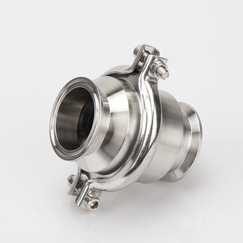 Conector de Manguera Tri Extremo Sanitario de la Abrazadera de la válvula de retención de la categoría alimenticia SS304 de la válvula de retención de la Abrazadera del 1/2" - 2"