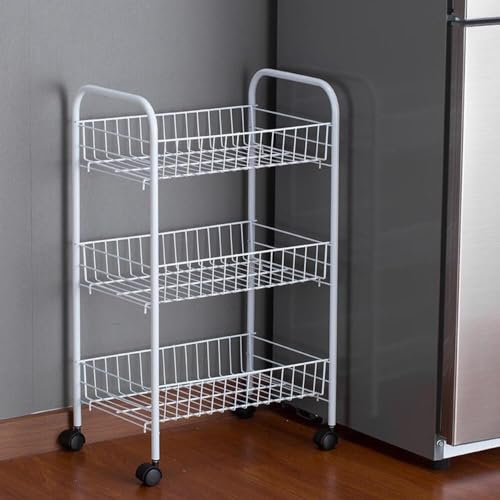 Carrinho Organizador Multiuso Rodinhas 3 Prateleiras 5kg