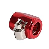 Zerone Hose Finisher, 5X Hose Pipe Clamps End Finishers Oil Water Diesel Gas Line Tube Clip AN6 with Screw Band for Auto Car Vehicle(Red)