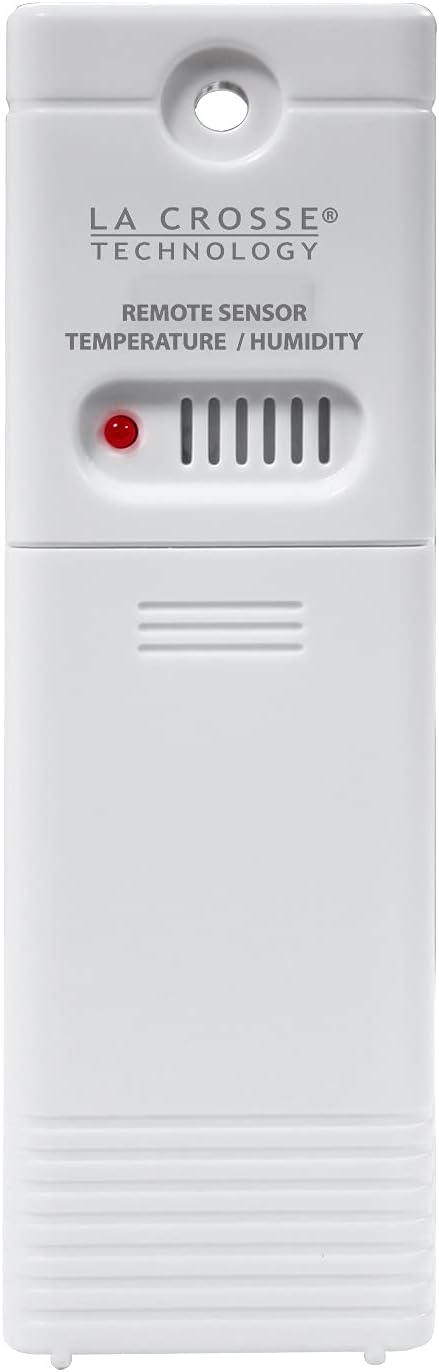 Wireless Outdoor Temperature & Humidity Sensor - Wall Mounted, Accurate, Weather Resistant, Wide Temperature & Humidity Gauge Transmission Range (330ft Range), Battery Powered