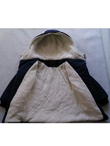 Lav Lov Casaco de lã com capuz para meninos jaqueta parca acolchoada de algodão com zíper, Azul, 11-