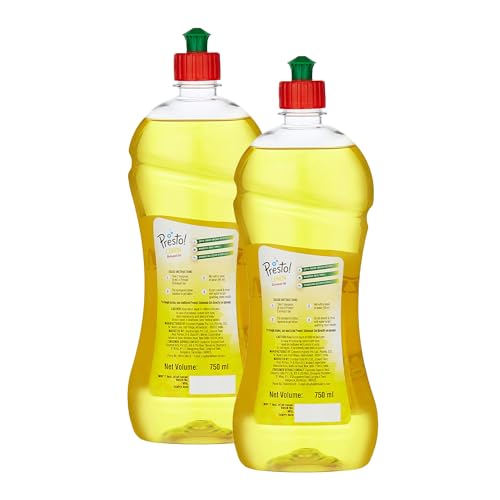 Image of Amazon Brand - Presto! Dishwash Gel | Lemon | 1.5 Litre | 750 Ml X 2 Packs | Leaves No Residue | Grease Cleaner For All Utensils