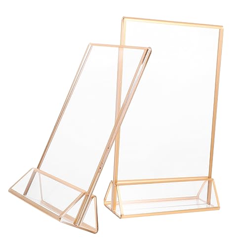 Ciieeo 2pièces Support De Table Avec Base Métallique Lot De Porte Menu Vertical Pour Restaurants Et Événements Présentoirs De Signes Pour Mariages Et Annonces Importantes