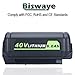 Biswaye 40V 6Ah Lithium Battery Replacement for Ryobi 40V Battery OP4040 OP40601 OP4026 OP40261 OP40401 OP40501 OP4015 OP40602 OP40404 OP40603 Compatible with Ryobi 40 Volt Cordless Power Tools