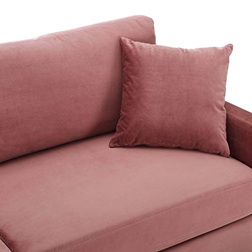 Modway EEI-4447-DUS Juliana Performance Velvet Upholstered Sofa In Dusty Rose thumb #7