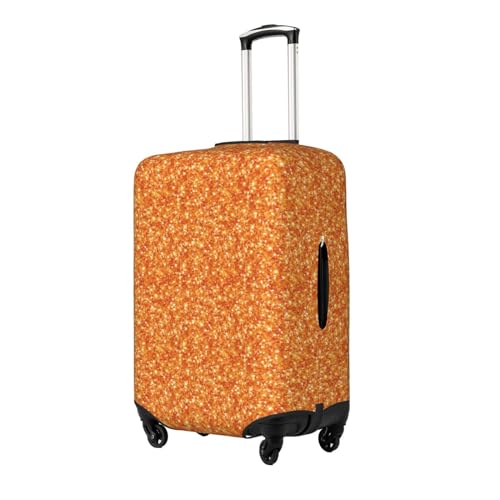 Orange Glitter Lightning Luggage Cover Protector Anti-Scratch Washable Fits 18-32 Inch Luggage-X-Large2