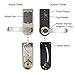 ETEKJOY Electronic Door Lock 3-in-1 Password RFID Card/Tag Hidden Keyhole Digital Touchscreen Keypad Left/Right Lever Reversible Handle Keyless Smart Auto Lock