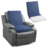 Ganondorf Extra Large Egg Crate Recliner Seat Cushion for Elderly Tufted Furry Booster Foam Cushion, Pressure Relief for Long Sitting Orthopedic Chair Cushion for Recliners Office Chairs, Navy