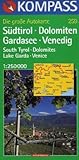Carta automobilistica n. 259. Alto Adige, Dolomiti, Lago di Garda, Venezia