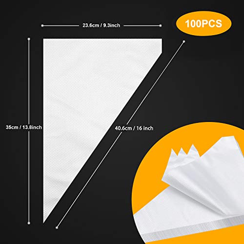 100 PCS Piping Bags 16 inch