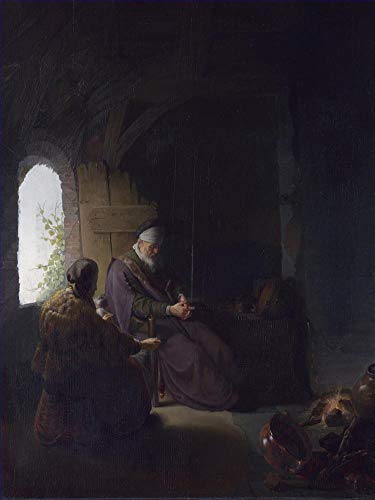 Toile Rembrandt Anna et l'aveugle Tobit pour un intérieur inspirant