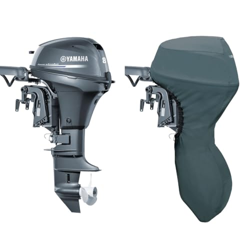 Oceansouth Custom Fit Full Covers for Yamaha Outboard Engine (F8F, F9.9J 2CYL 212cc (from 2013 up to 2024), Leg Length:25