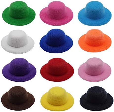 12 Colors Mini Formal Hats Miniature 