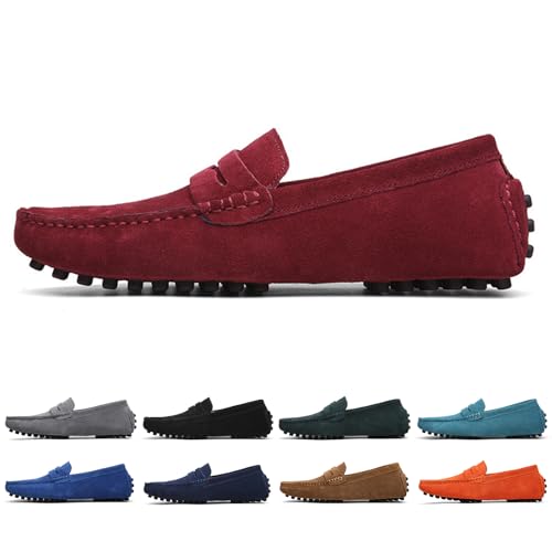 Plus Size Men's Moccasin Penny Loafers, Driving Shoes, Comfortable Non-Slip Slip-On Shoes, Men's Fashion Footwear for All Seasons