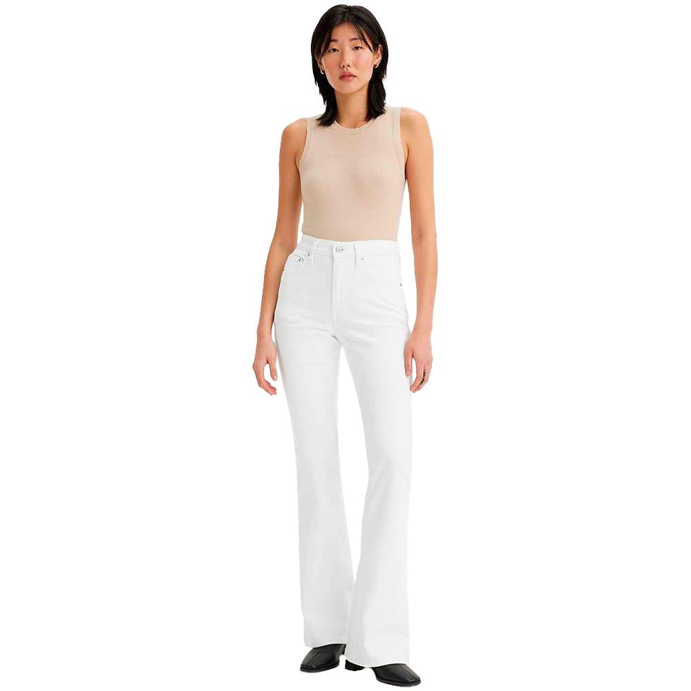 Levi's Jeans Acampanados 726 de Talle Alto para Mujer, Blanco Suave y Limpio, 29W / 30L