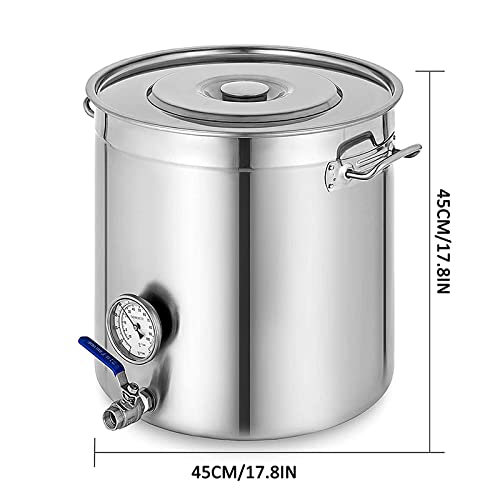 Pot de fermentation de pot de soupe en acier inoxydable 45cm avec robinet - 8
