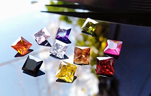 Oxyde de zirconium AAA de forme carrée : éclat multicolore pour projets de mode